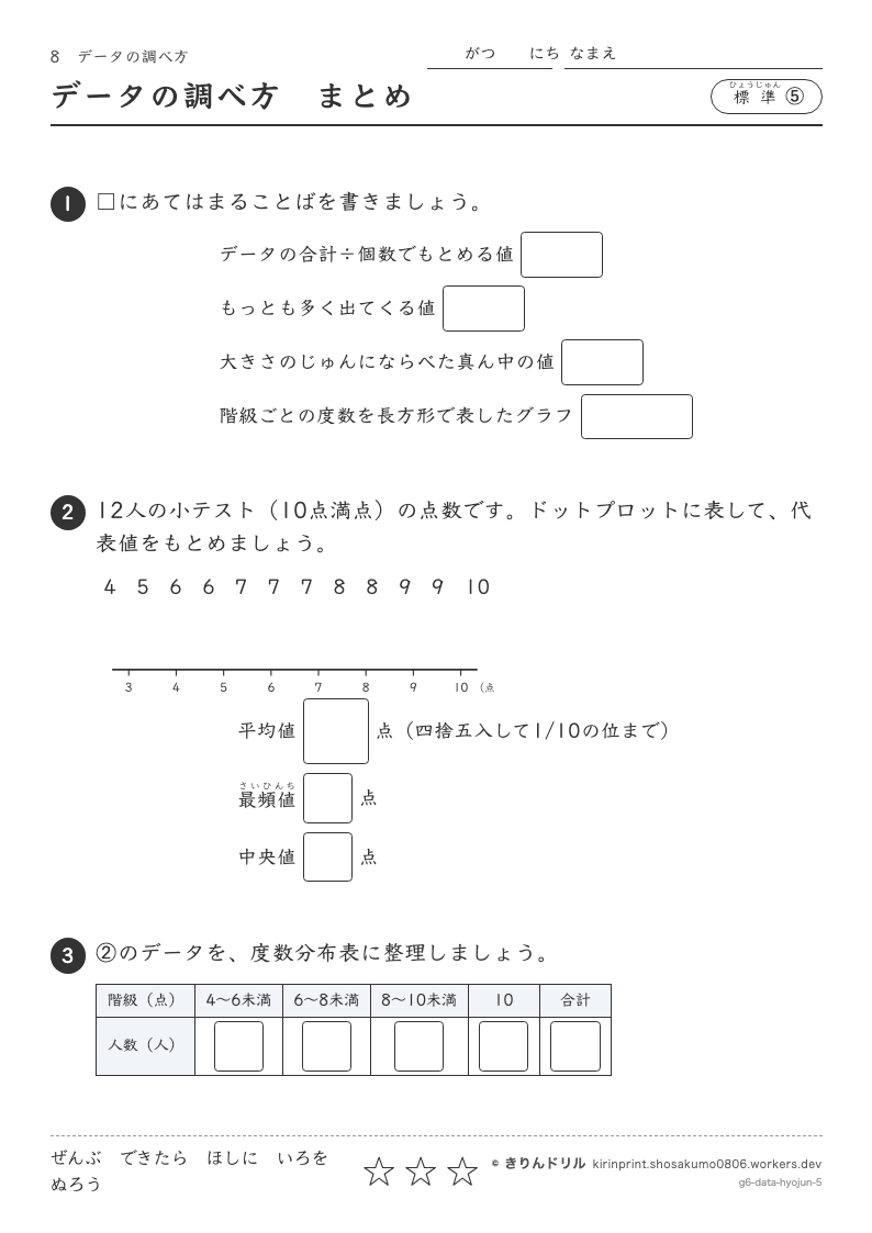 データの調べ方 標準⑤ データの調べ方まとめのプレビュー